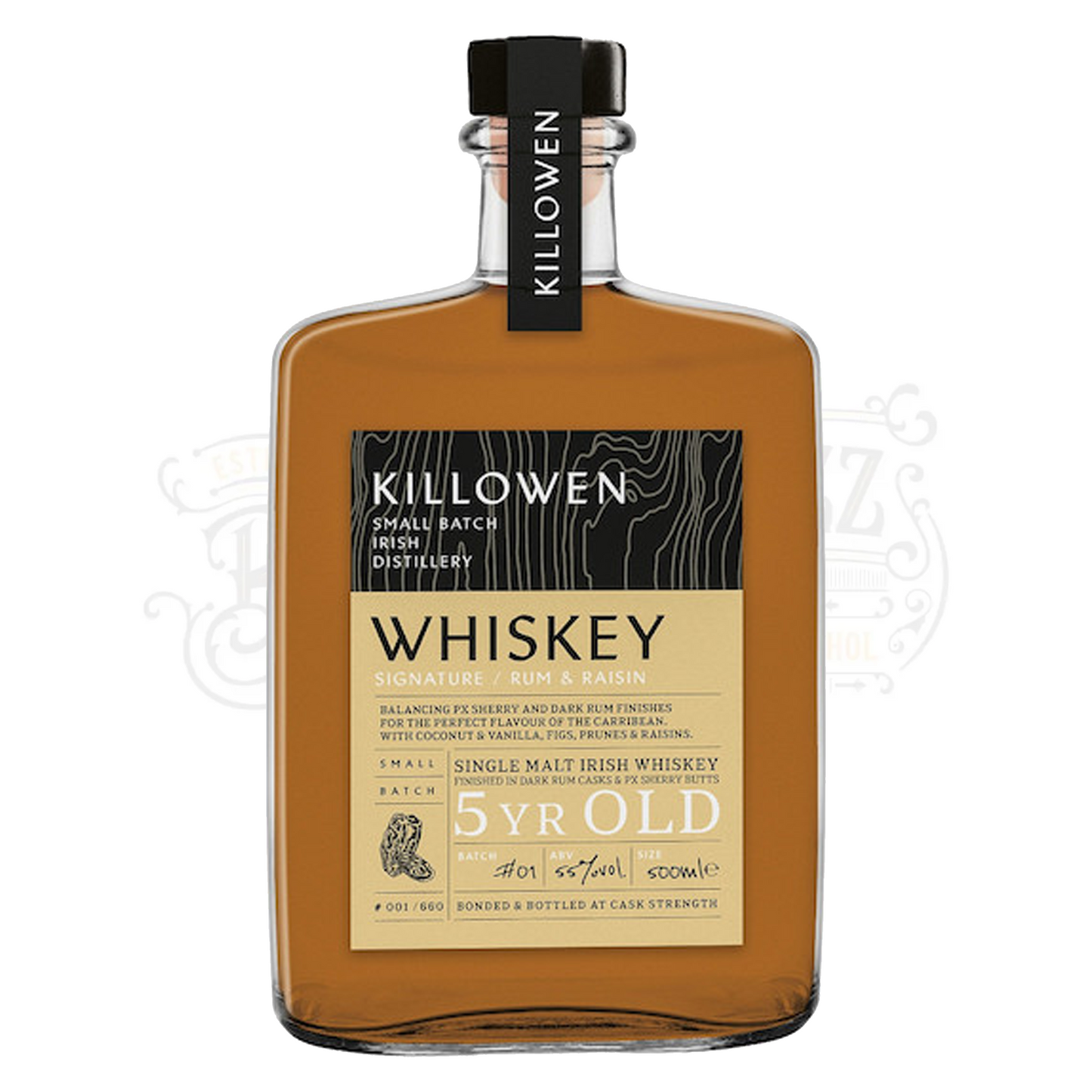 Killowen Single Malt Irish Whiskey Rum & Raisin Px Sherry Butt & Dark Rum Cask Finish 700 ml
