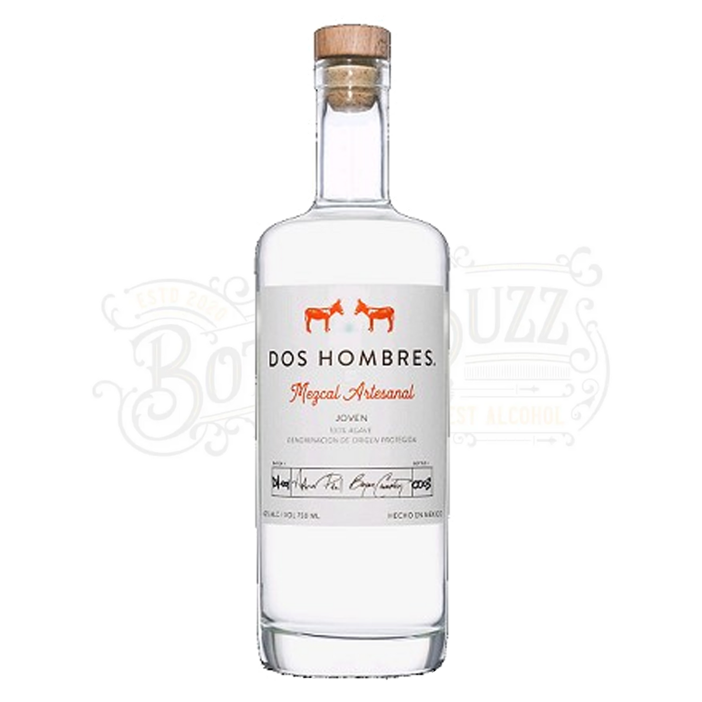 Dos Hombres Mezcal Artesanal Joven Espadin 375 ml