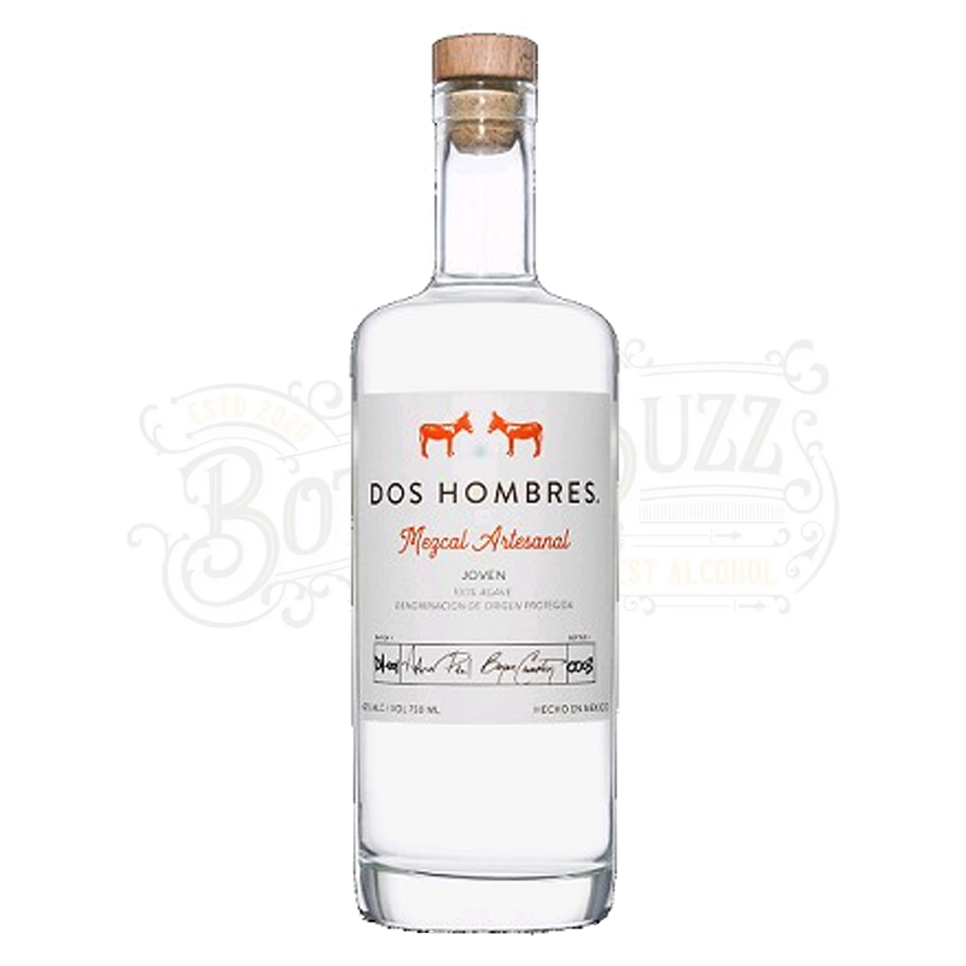 Dos Hombres Mezcal Artesanal Joven Espadin 375 ml