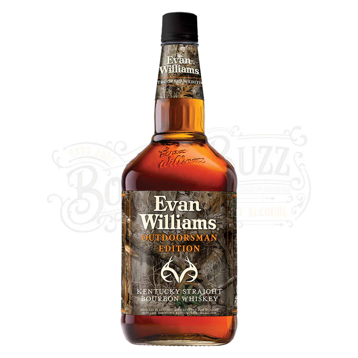 Evan Williams Straight Bourbon Black Label Outdoorsman Edition 1.75 L