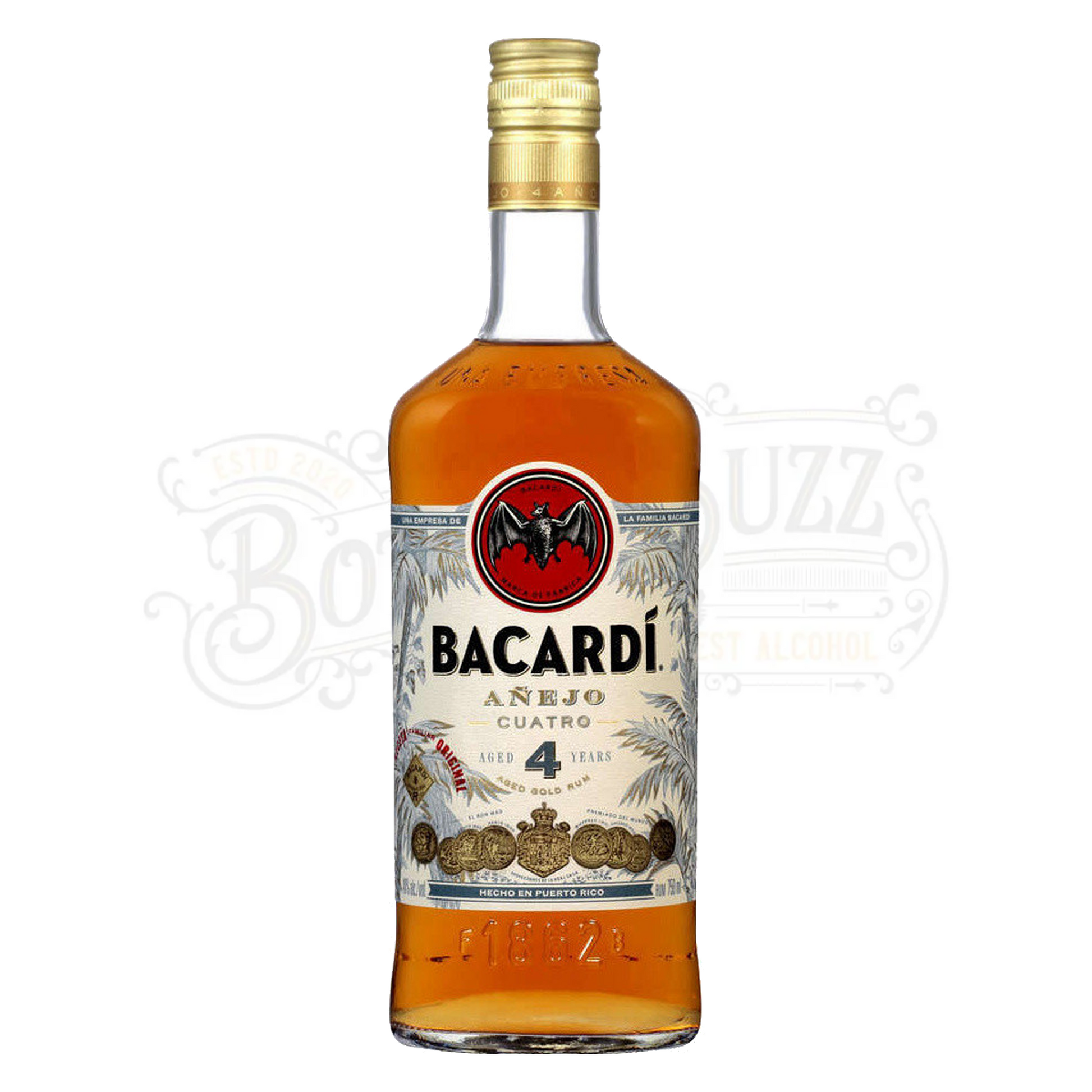 Bacardi Aged Rum Anejo Cuatro 4 Yr 1 L