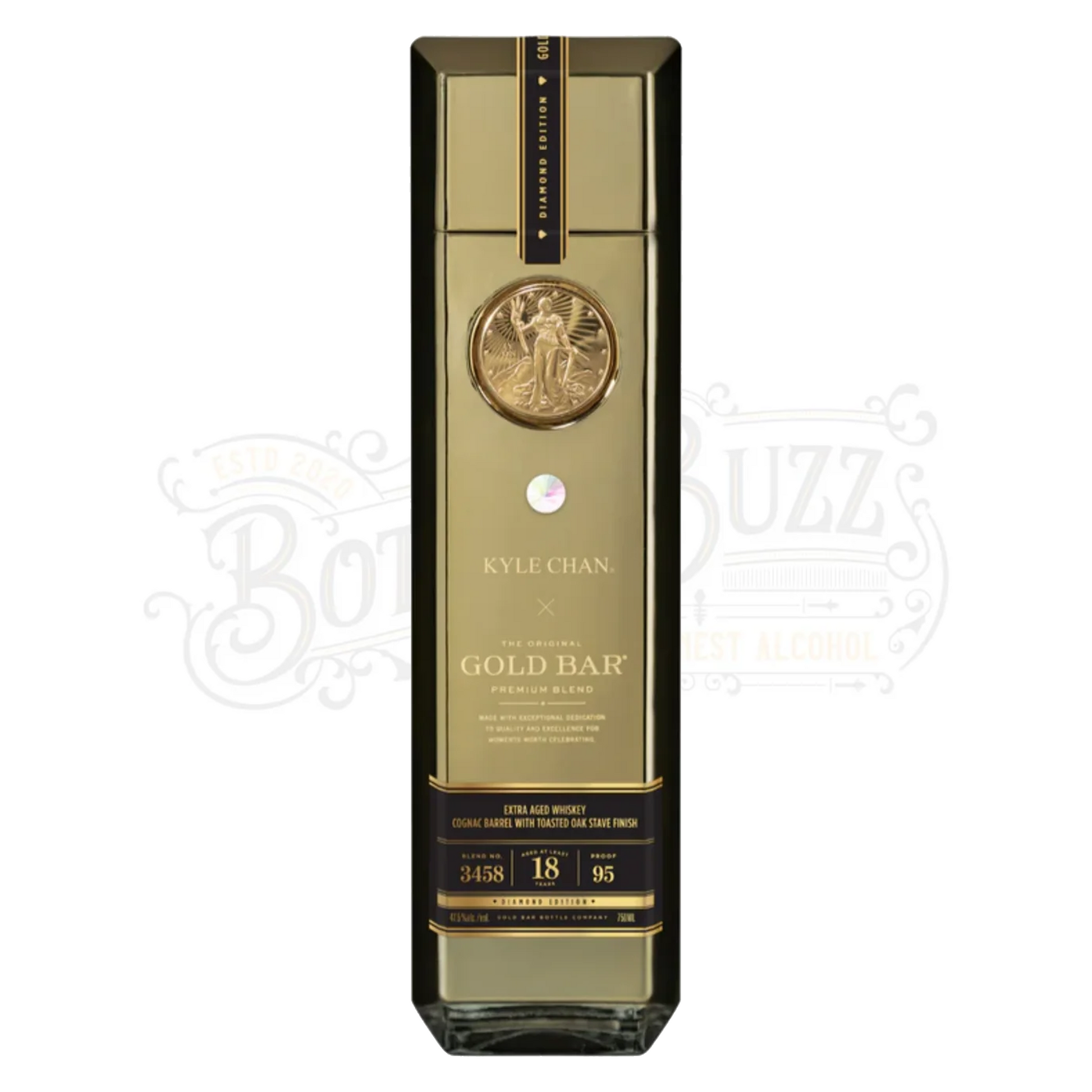 Gold Bar Blended American Whiskey Diamond Edition Cognac Barrel With Toasted Oak Finish 18 Yr