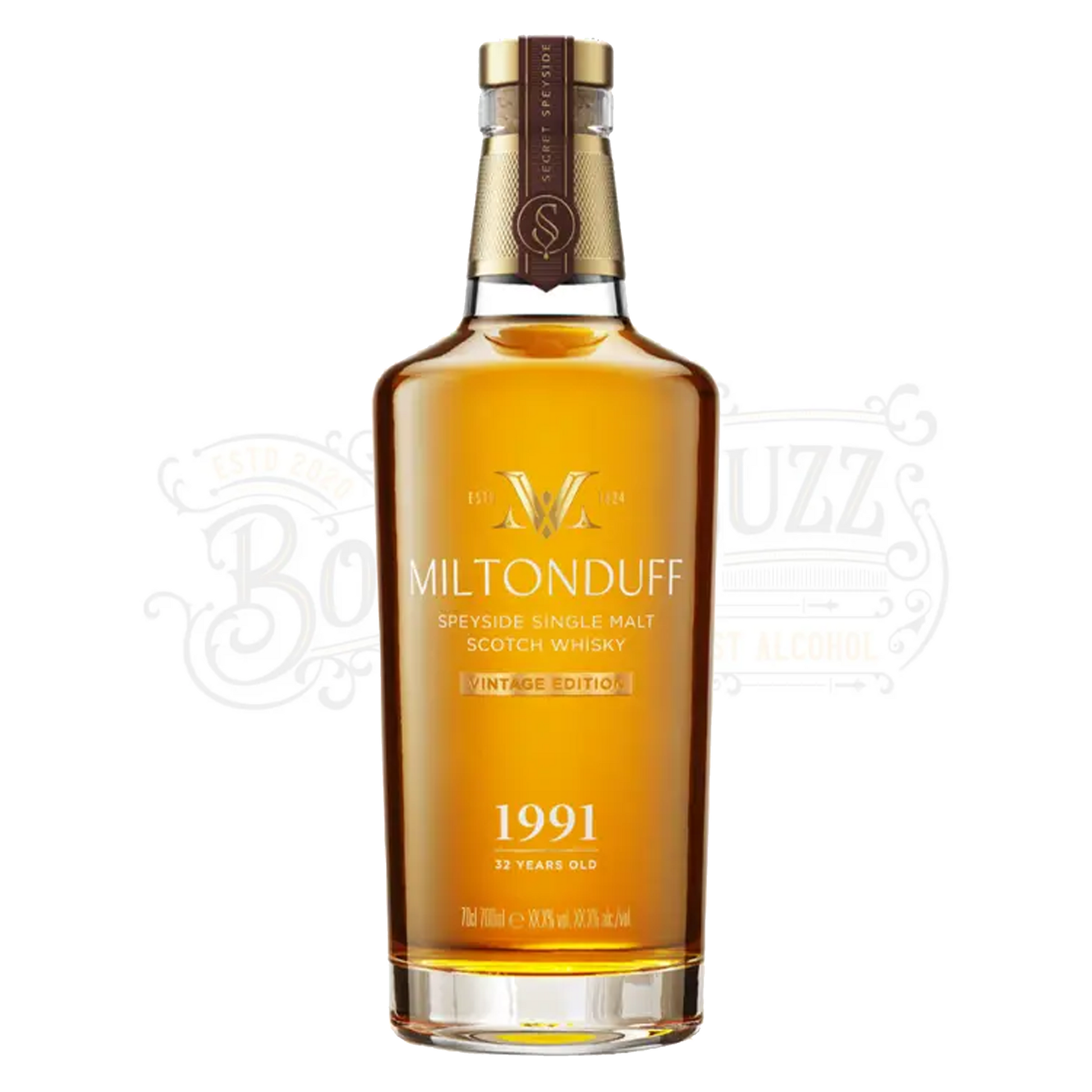 Miltonduff Single Malt Scotch Secret Speyside 1991 32 Yr 700 ml