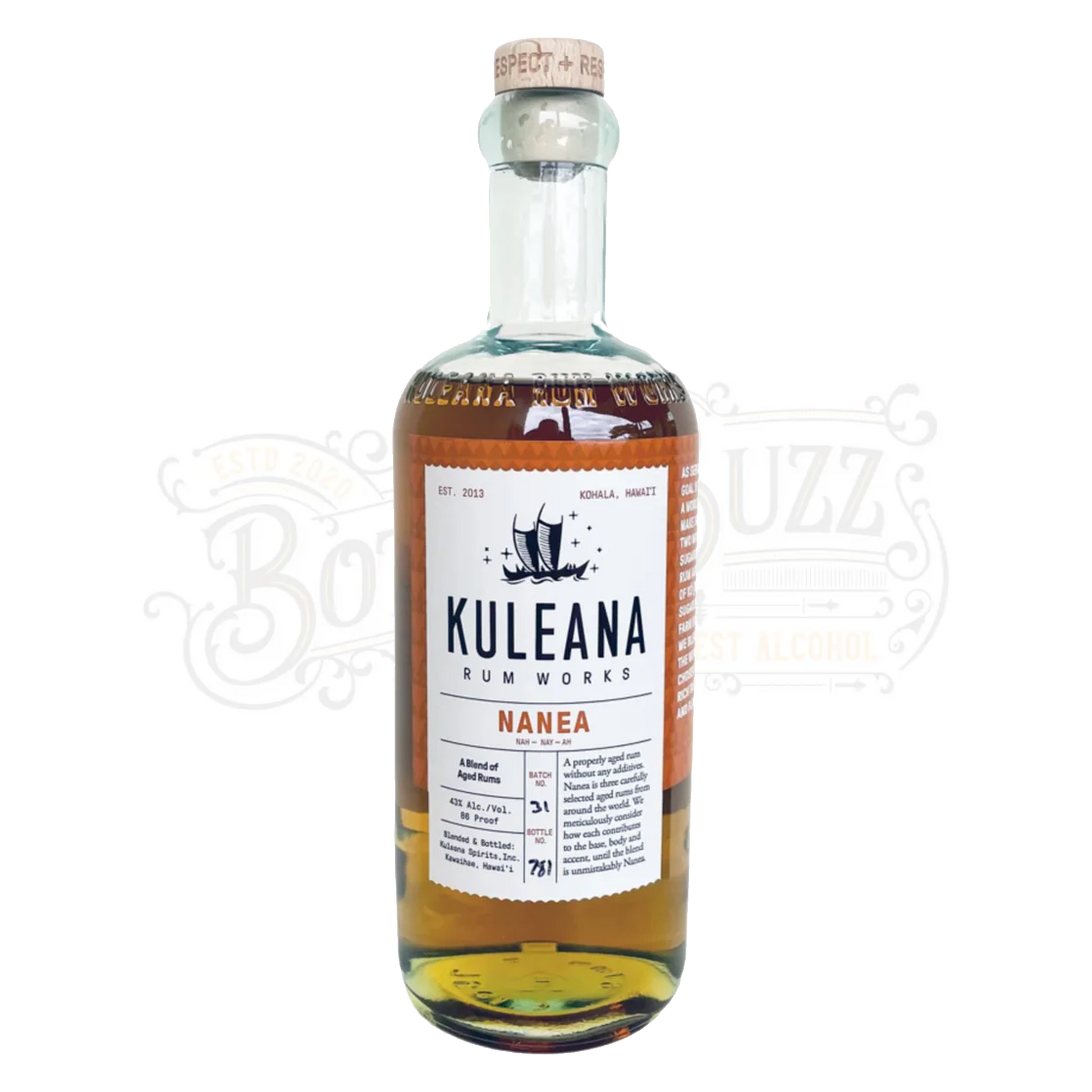 Kuleana Rum Works Aged Rum Nanea 2 Yr