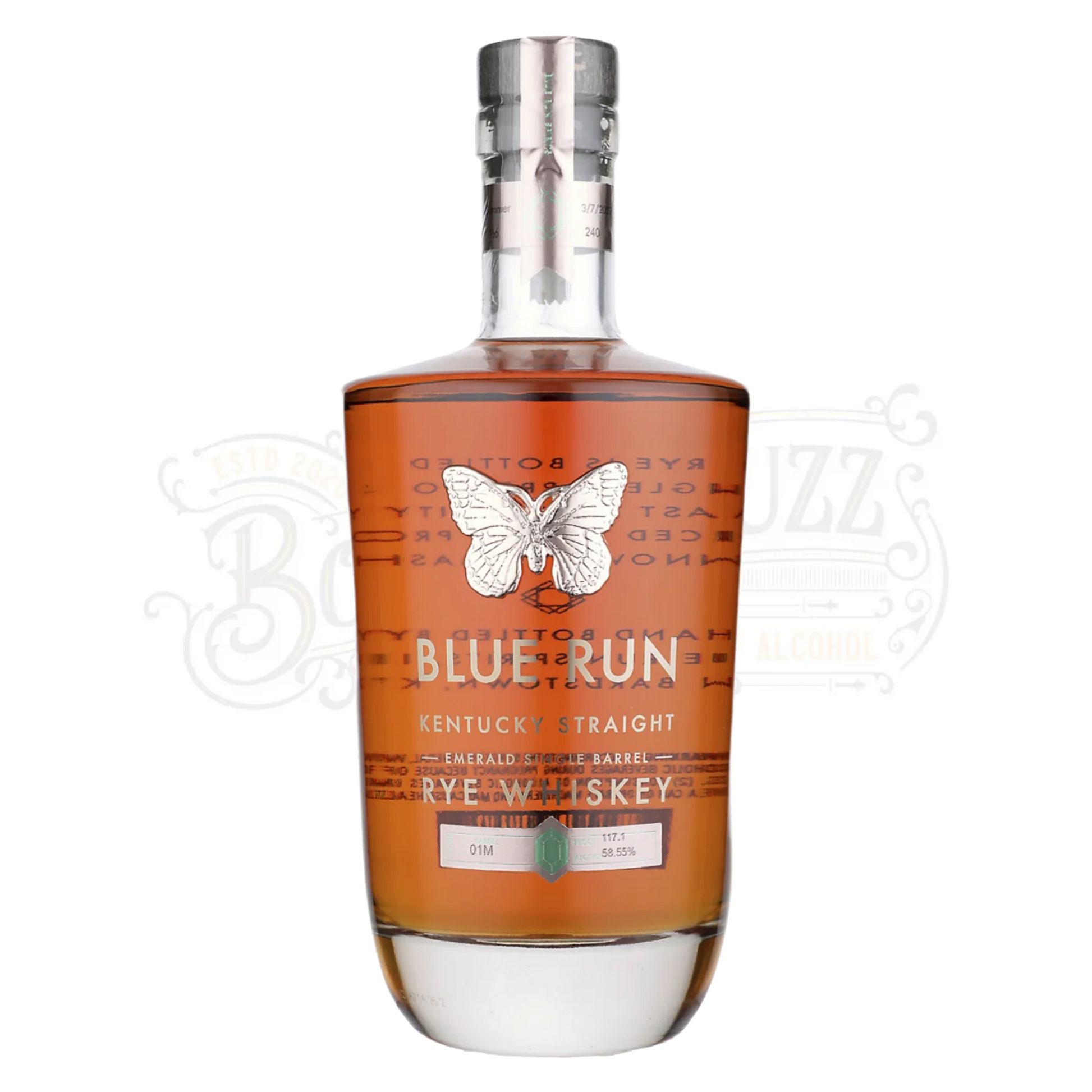 Blue Run Rye Whiskey Emerald Single Barrel 4 Yr