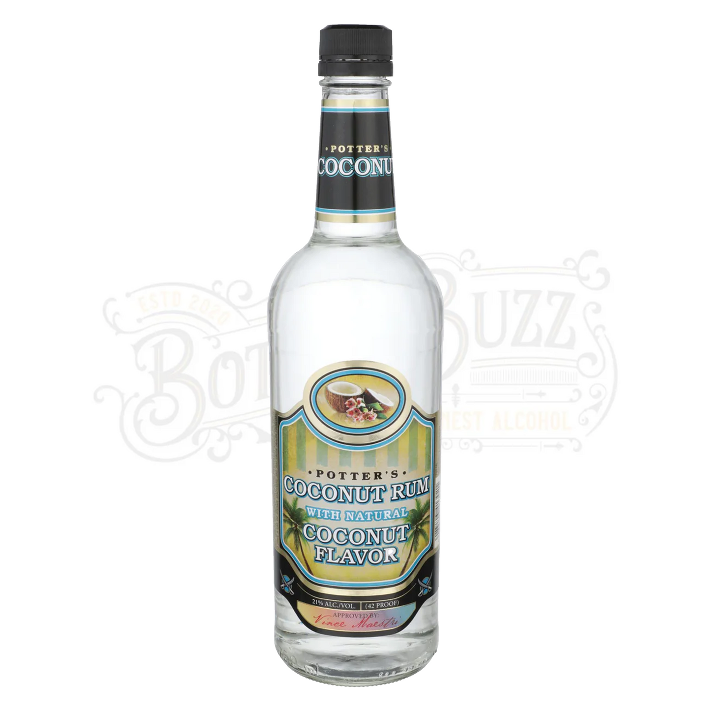 Potter's Coconut Flavored Rum 1 L