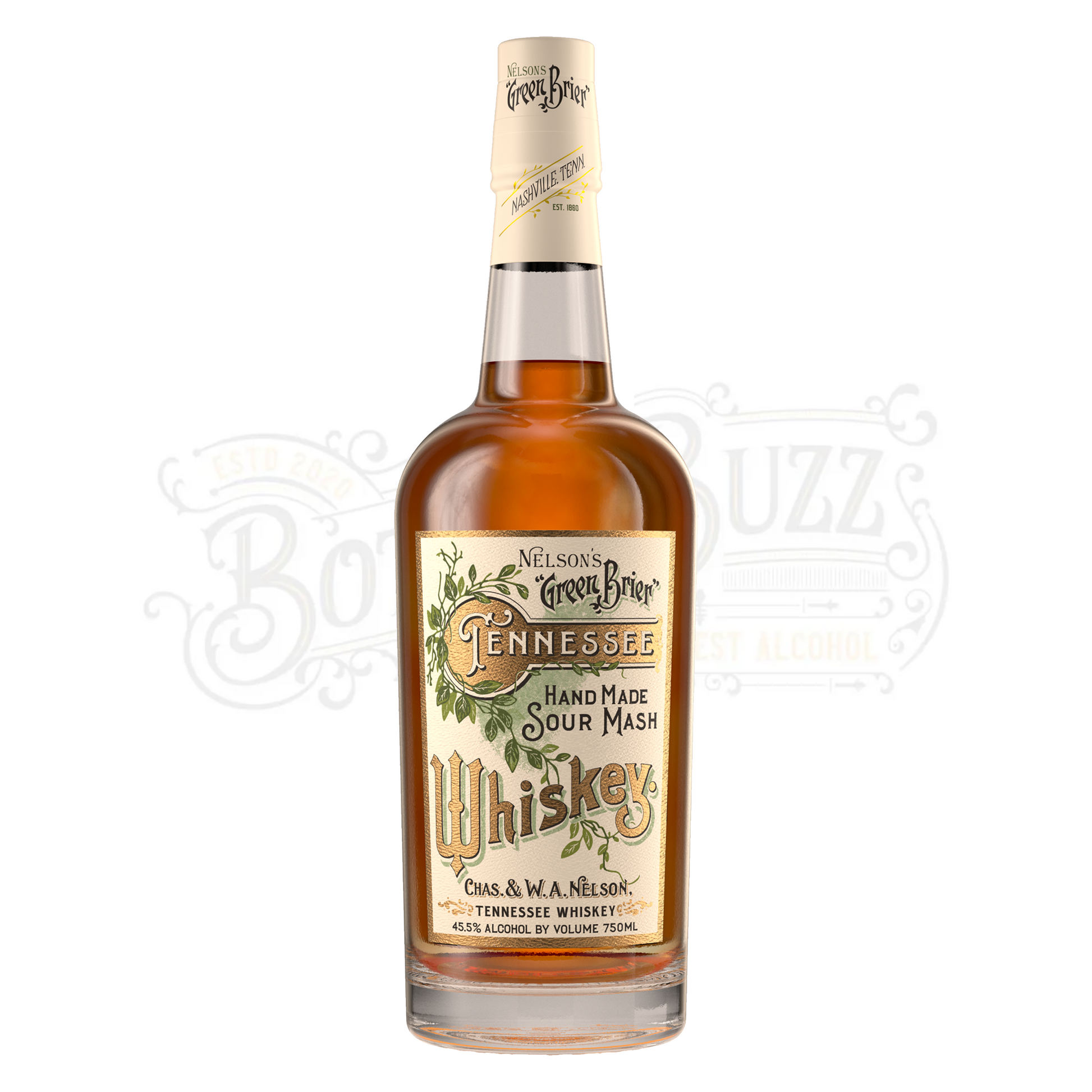 Nelson's Green Brier Tennessee Whiskey Hand Made Sour Mash 375 ml