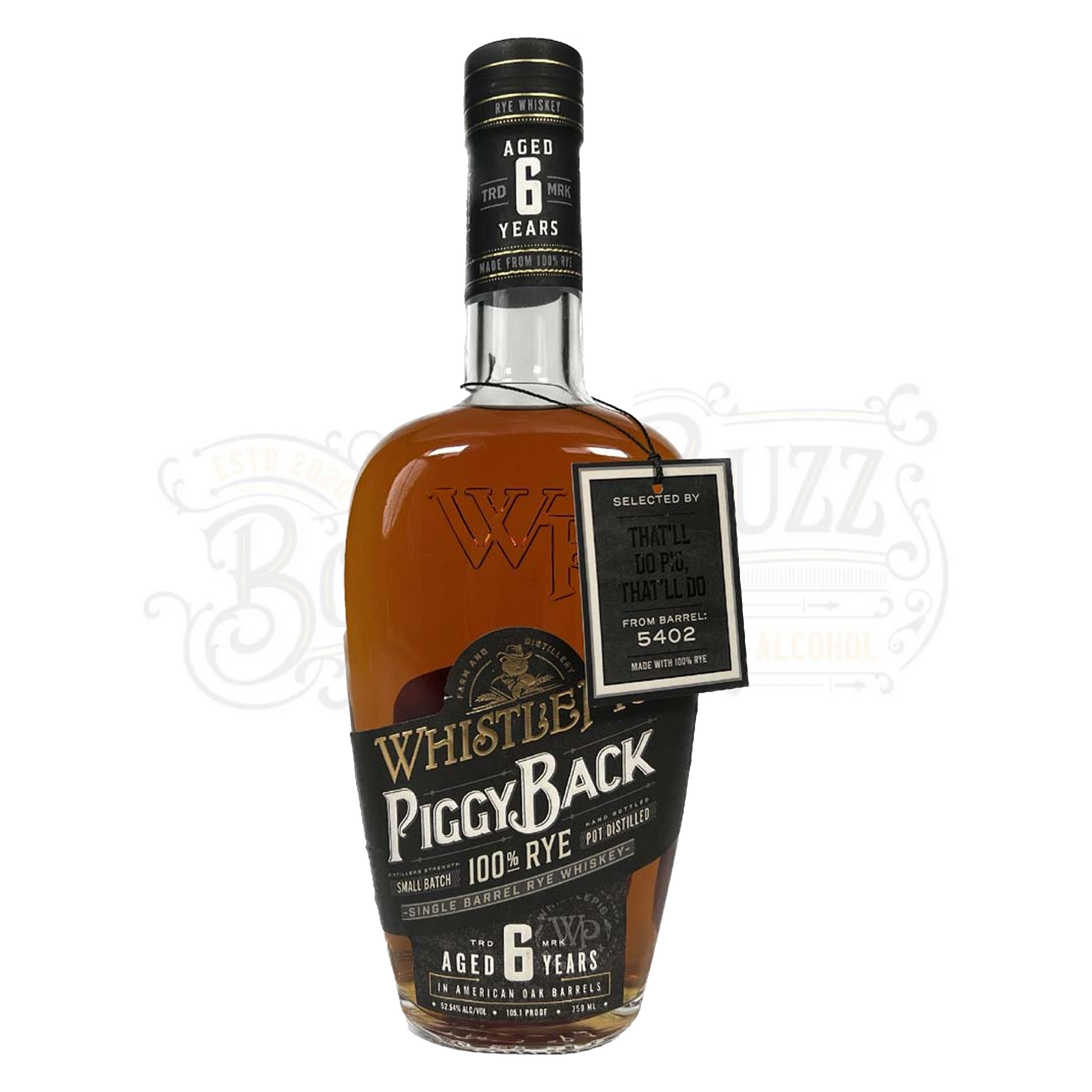 Whistlepig Rye Whiskey Piggyback In New American Oak Barrels 6 Yr 1 L