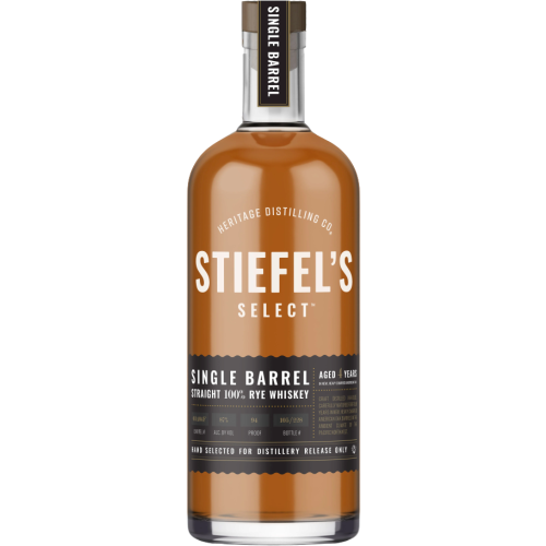 Heritage Distilling Stiefel's Select Single Barrel: Straight Rye Whiskey