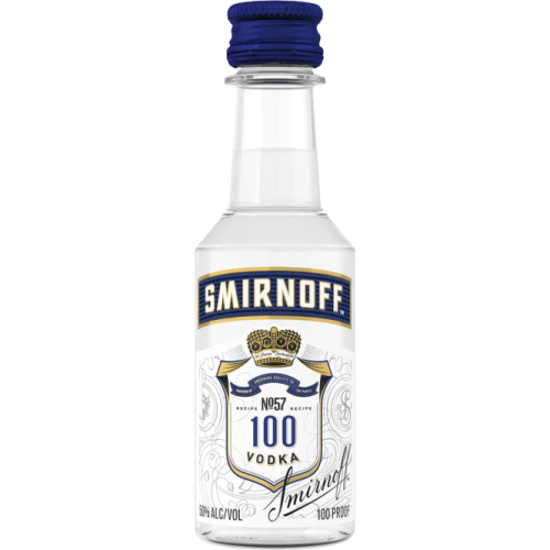 Smirnoff No.57 100 Proof Blue Label Export Strength Vodka (50mL)