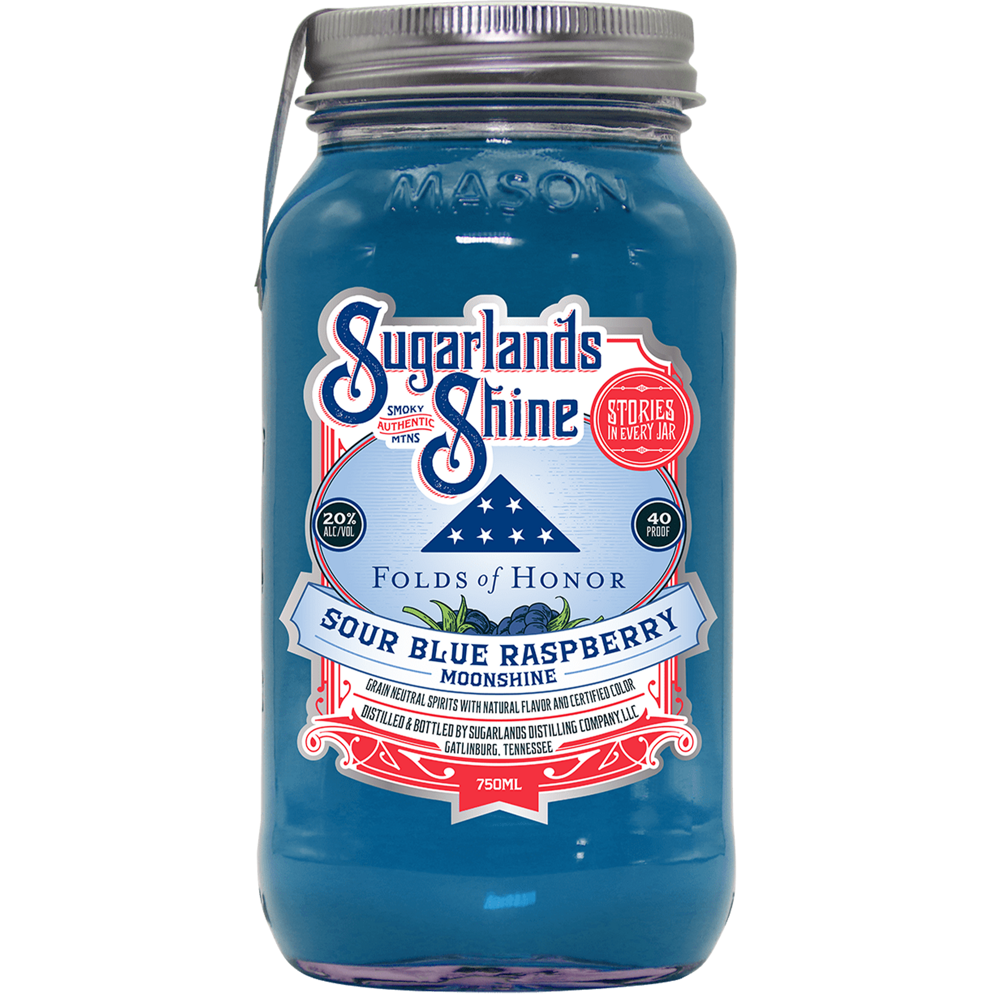 Sugarlands Shine Folds of Honor Sour Blue Razzberry Moonshine