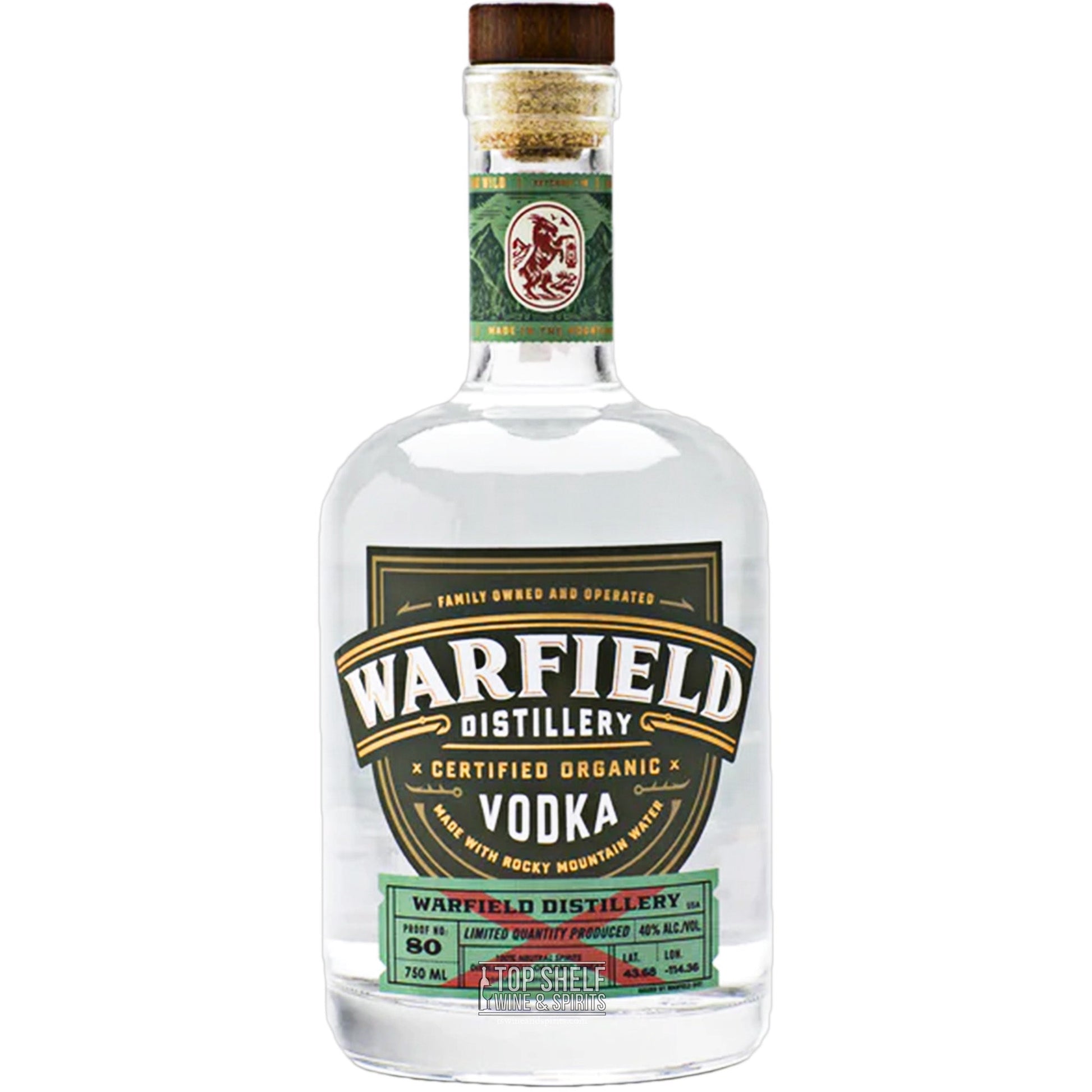 Warfield Distillery Certified Organic Vodka