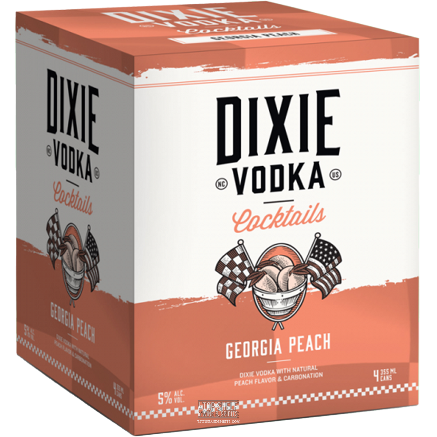 Dixie Vodka Cocktails Georgia Peach (4 Pack Cans)