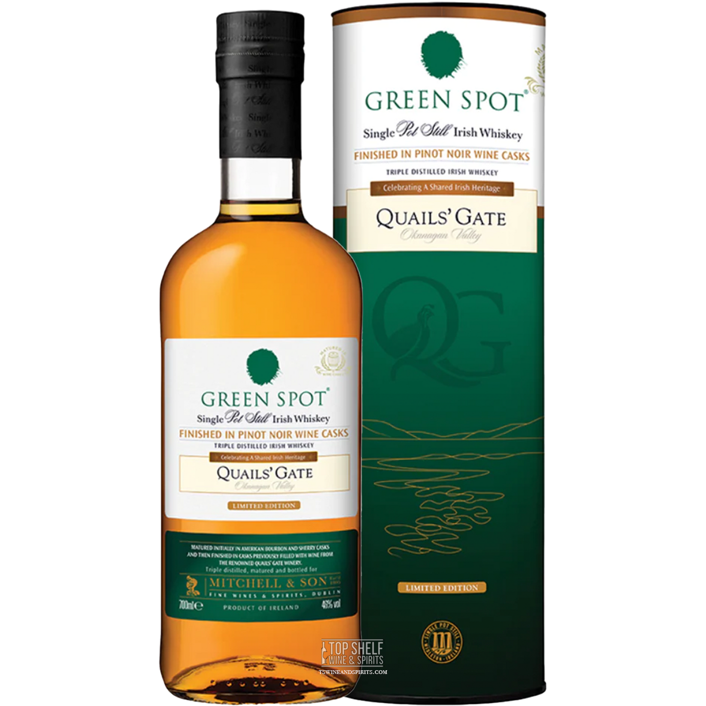 Green Spot Quails' Gate Irish Whiskey