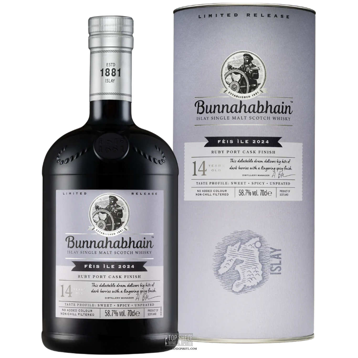 Bunnahabhain FÃ¨is ÃŒle 2024: 14 Year Old Ruby Port Cask Finish