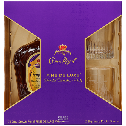 Crown Royal Canadian Whisky (750mL) Gift Set with Two Glasses