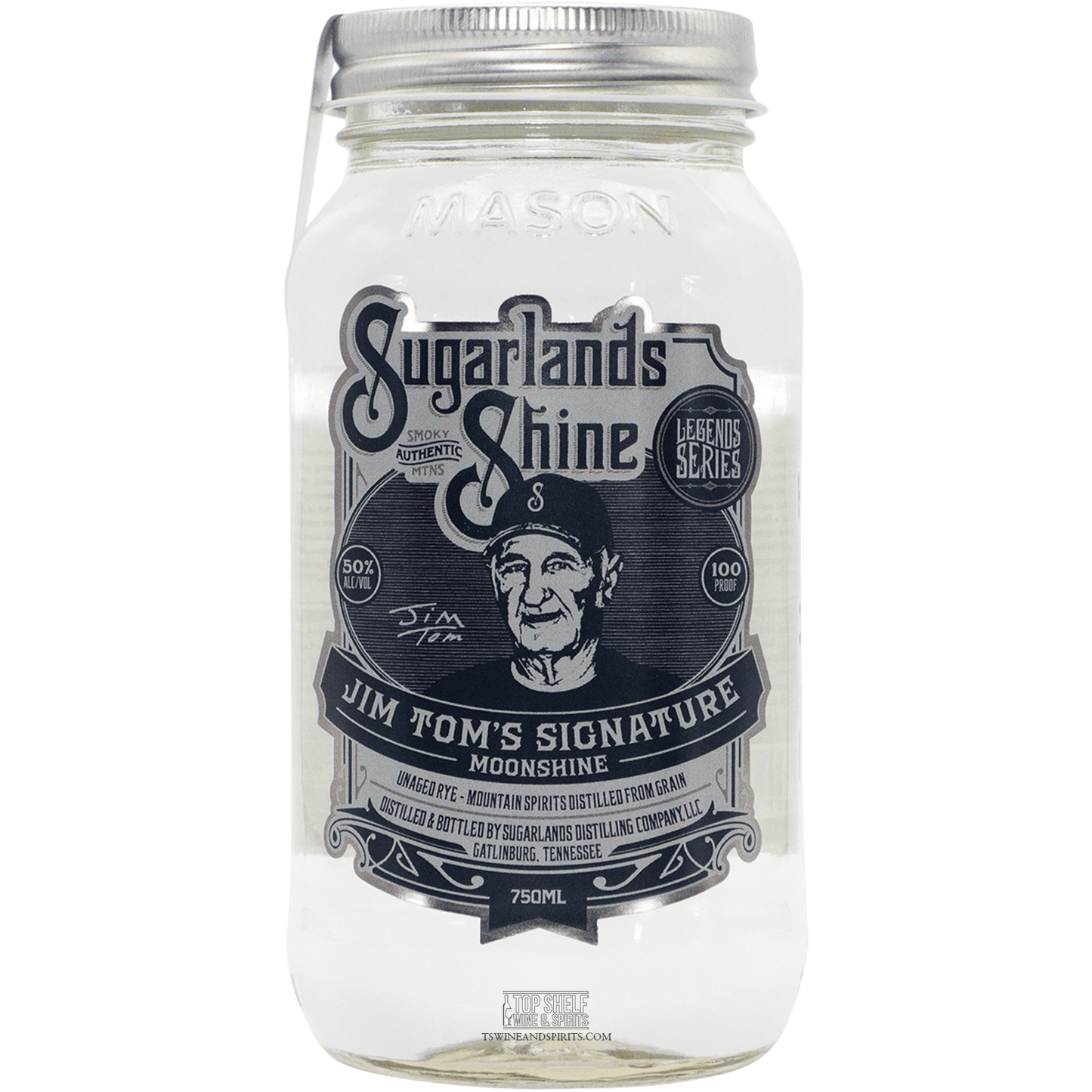 Sugarlands Shine Jim Tom Hendrick's Unaged Rye Moonshine