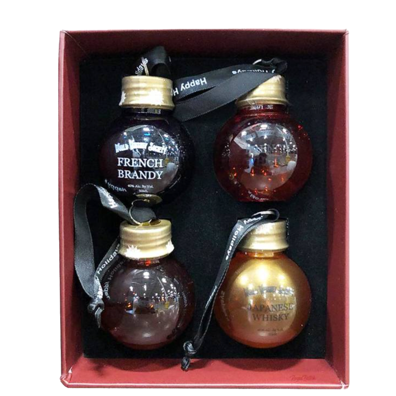 World Whiskey Society Christmas Balls (4 x50ml)