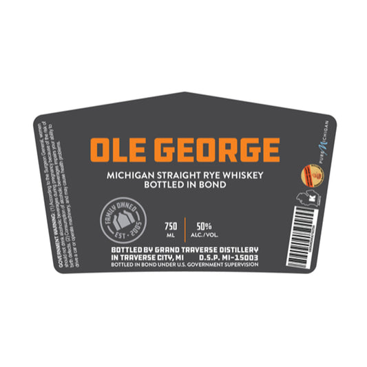 Traverse City Old George Straight Rye 750ml
