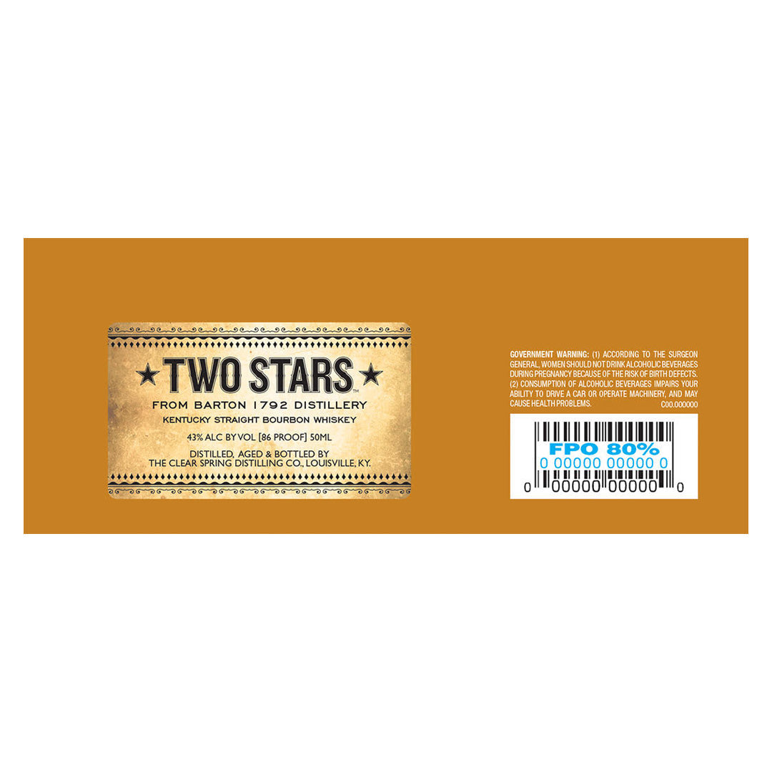 Two Stars Kentucky Straight Bourbon 86 Proof 750ml