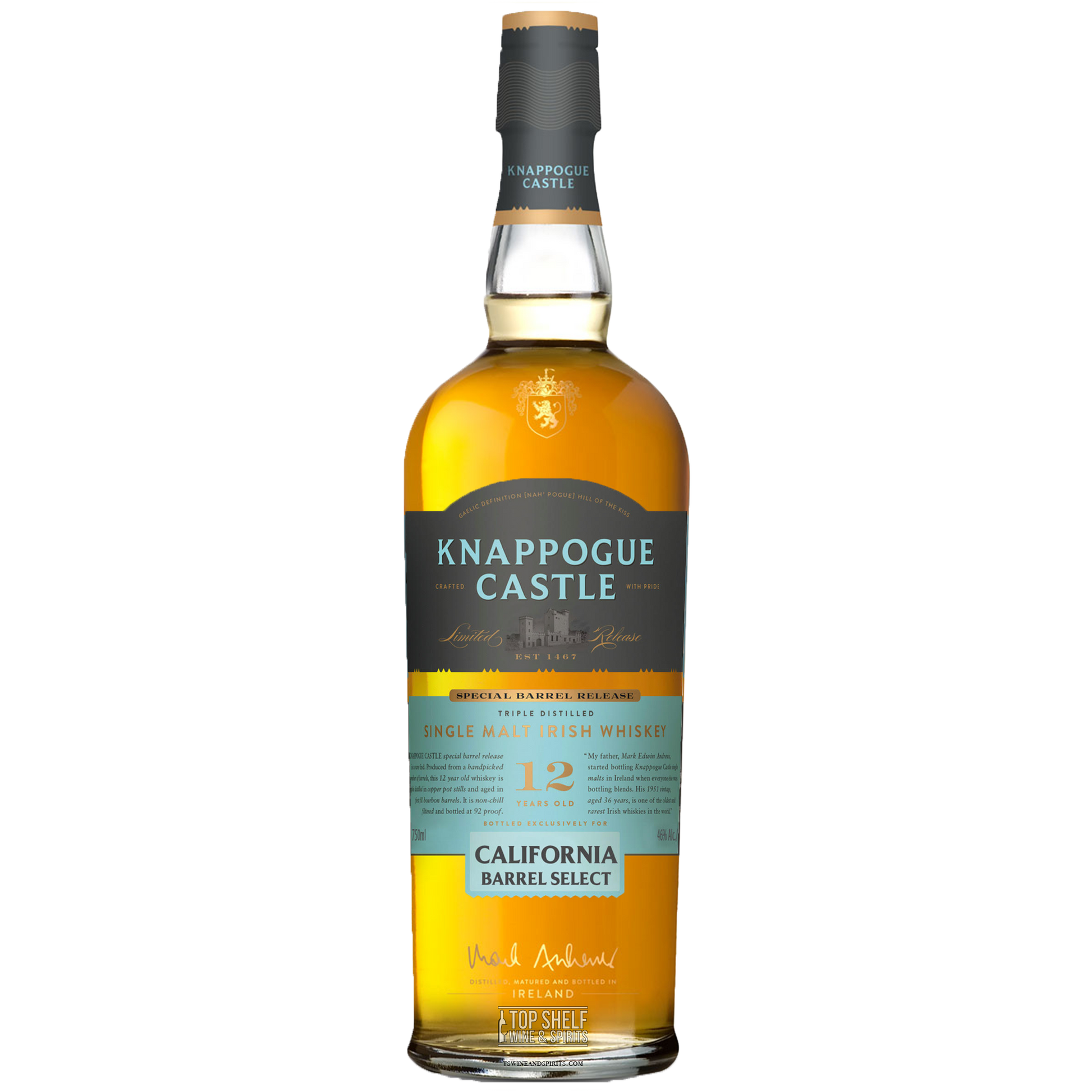 Knappogue Castle 12 Year California Barrel Select Single Malt