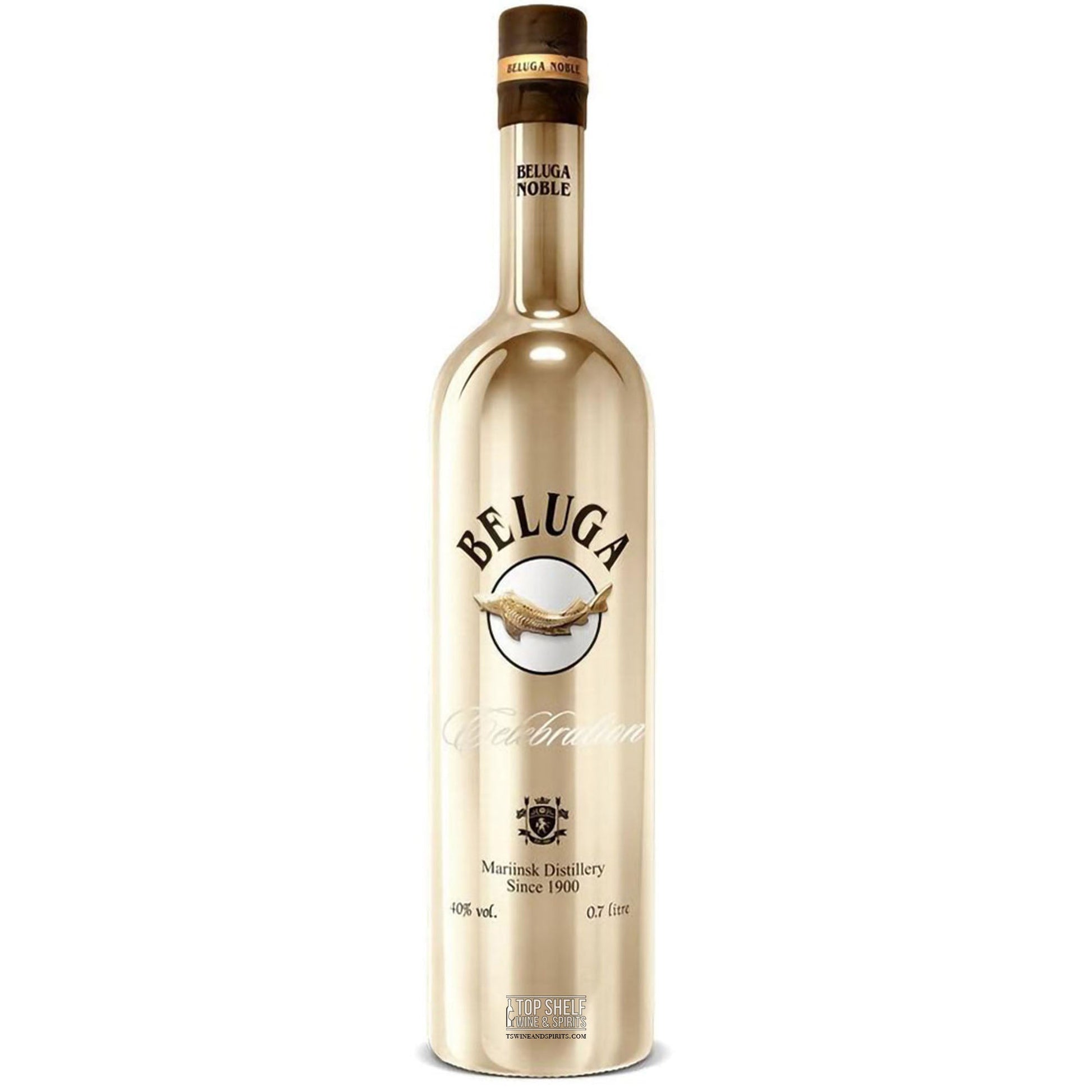 Beluga Noble Celebration Russian Vodka Gold Bottle
