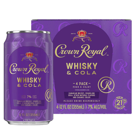 Crown Royal Whiskey & Cola 4 Pack Cans