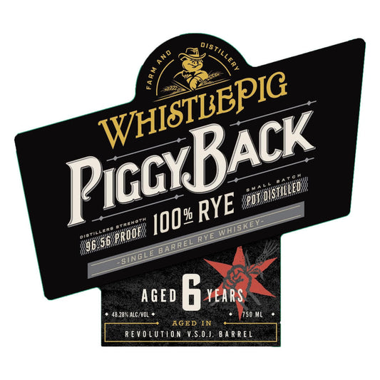 WhistlePig Piggyback 6 Year Old Single Barrel Rye 750ml