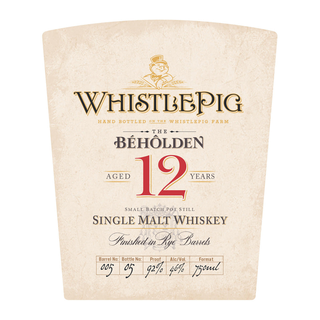 WhistlePig The Beholden 12 Year Single Malt 750ml