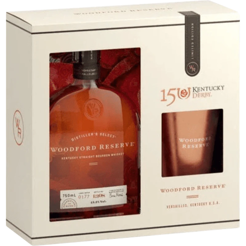 Woodford Reserve Kentucky Derby Edition Straight Bourbon Whiskey Derby Cup Gift Set