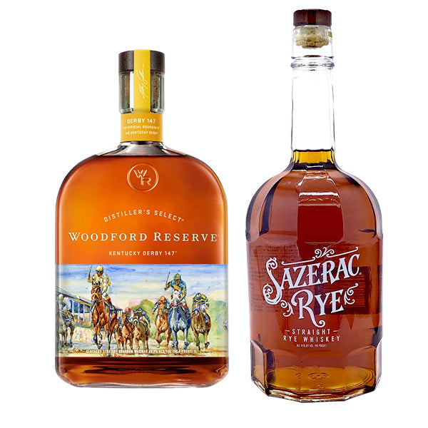 Woodford Reserve Kentucky Derby 1 Liter 2021 + Sazerac Rye 1.75L