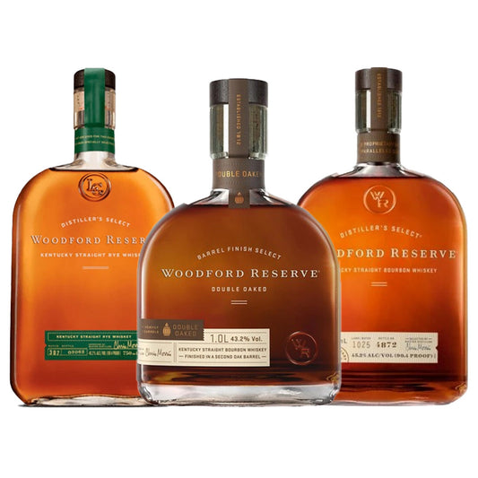 Woodford Reserve + Woodford Reserve Rye + Woodford Reserve Double Oaked Special