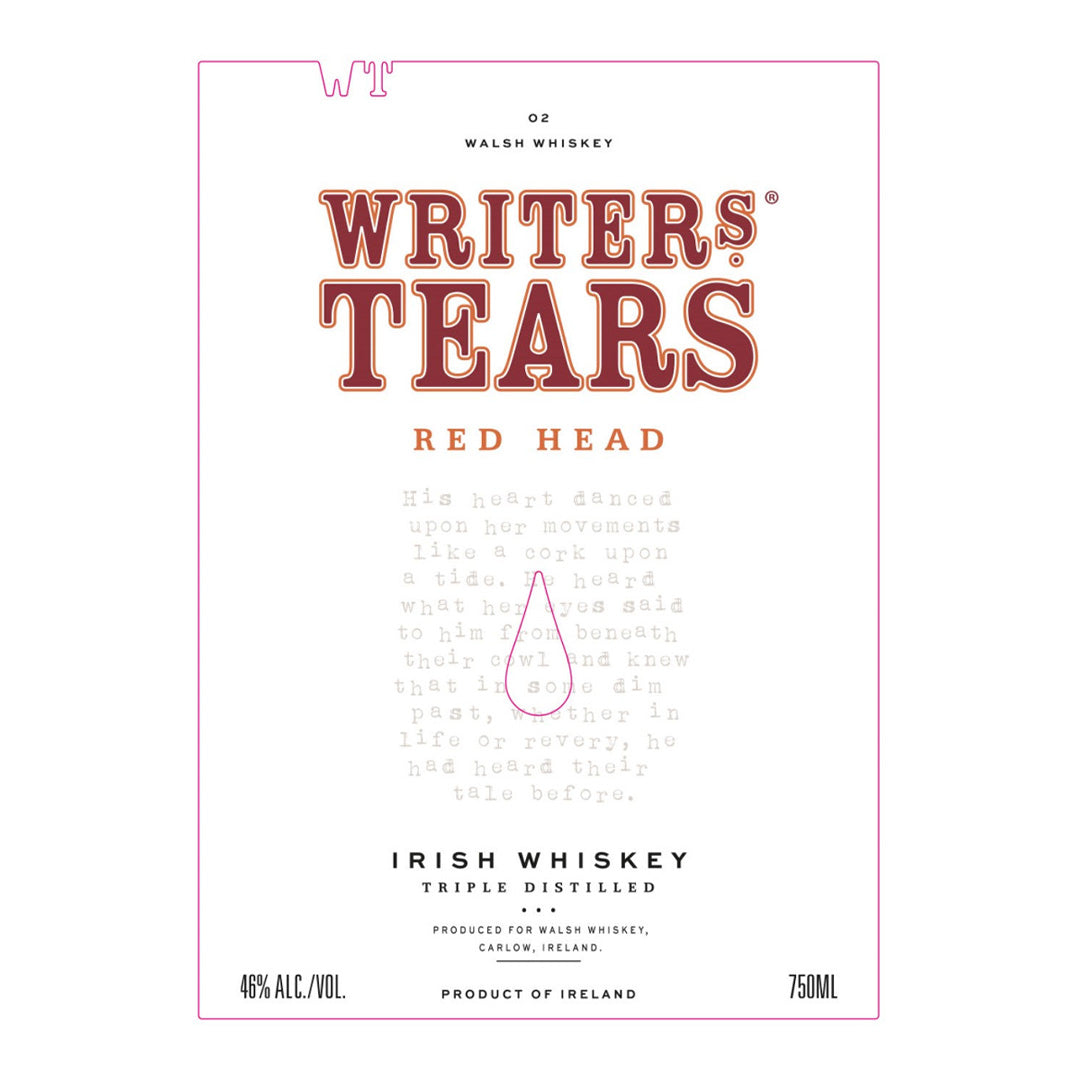 Writer's Tears Red Head Irish Whisky 750ml