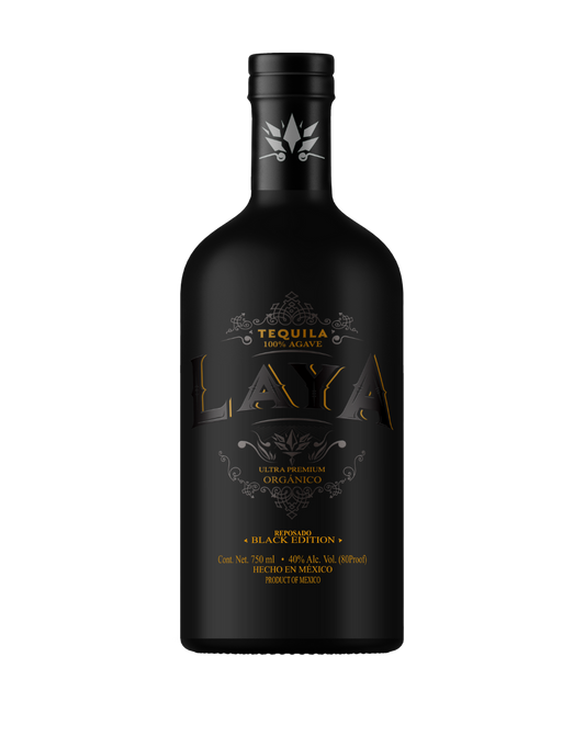 LAYA BLACK EDITION REPOSADO ORGANIC TEQUILA 750 ML