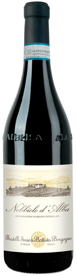 Serio & Battista Borgogno Nebbiolo d'Alba 2021  Front Bottle Shot
