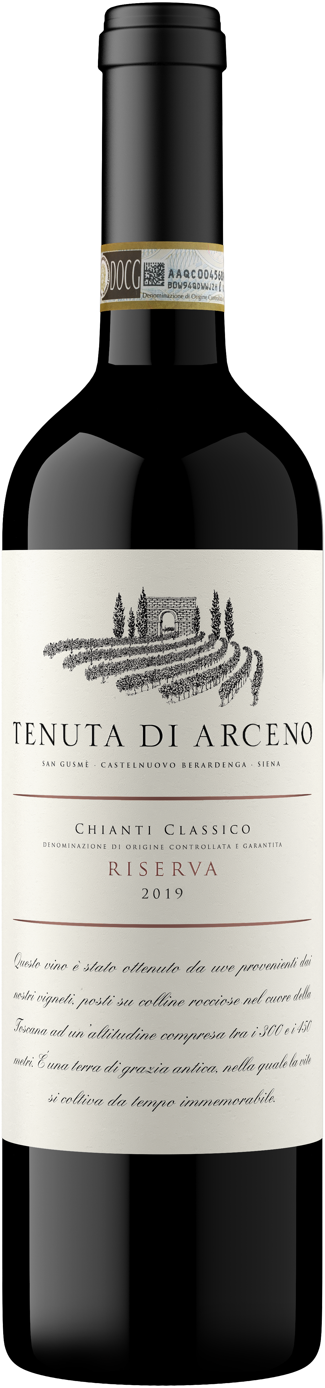 Tenuta di Arceno Chianti Classico Riserva 2019  Front Bottle Shot