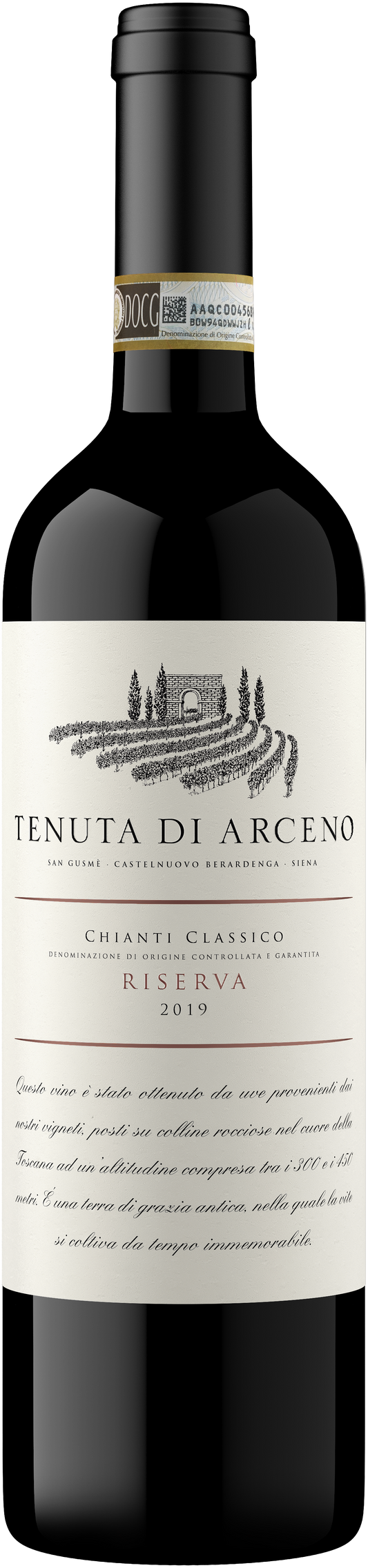 Tenuta di Arceno Chianti Classico Riserva 2019  Front Bottle Shot