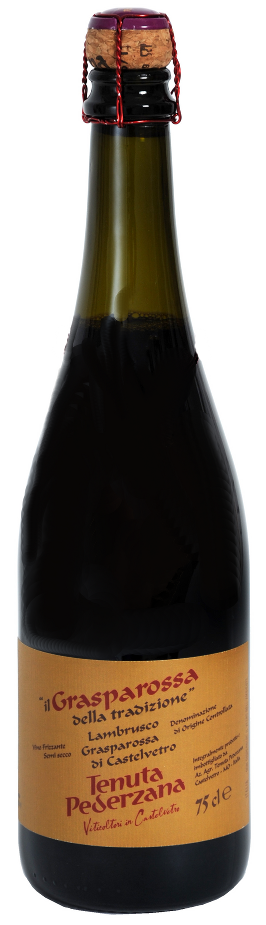 Pederzana Il Grasparossa Della Tradizione Lambrusco 2021  Front Bottle Shot