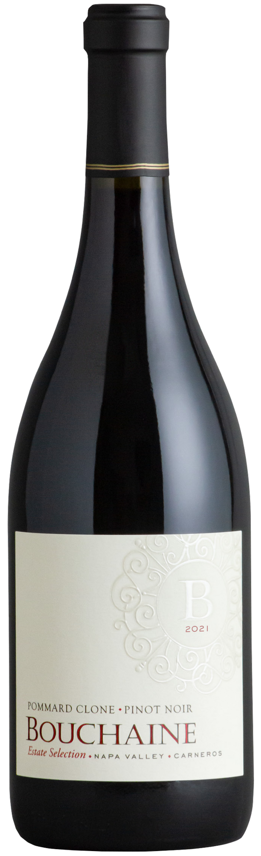 Bouchaine Pommard Clone Estate Pinot Noir 2021  Front Bottle Shot