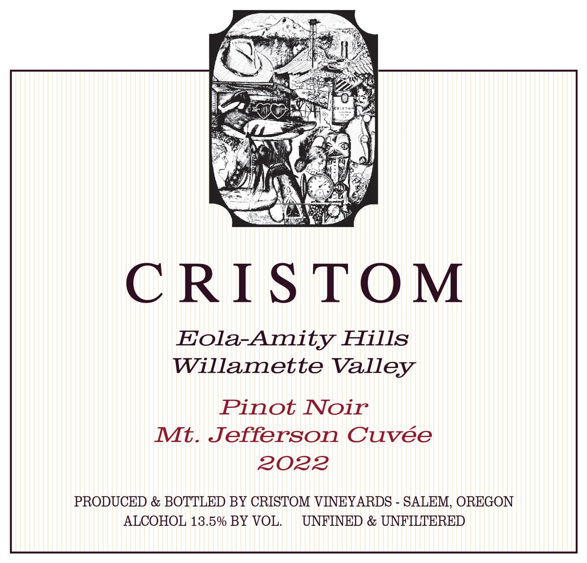 Cristom Mt. Jefferson Cuvee Pinot Noir (375ML half-bottle) 2022