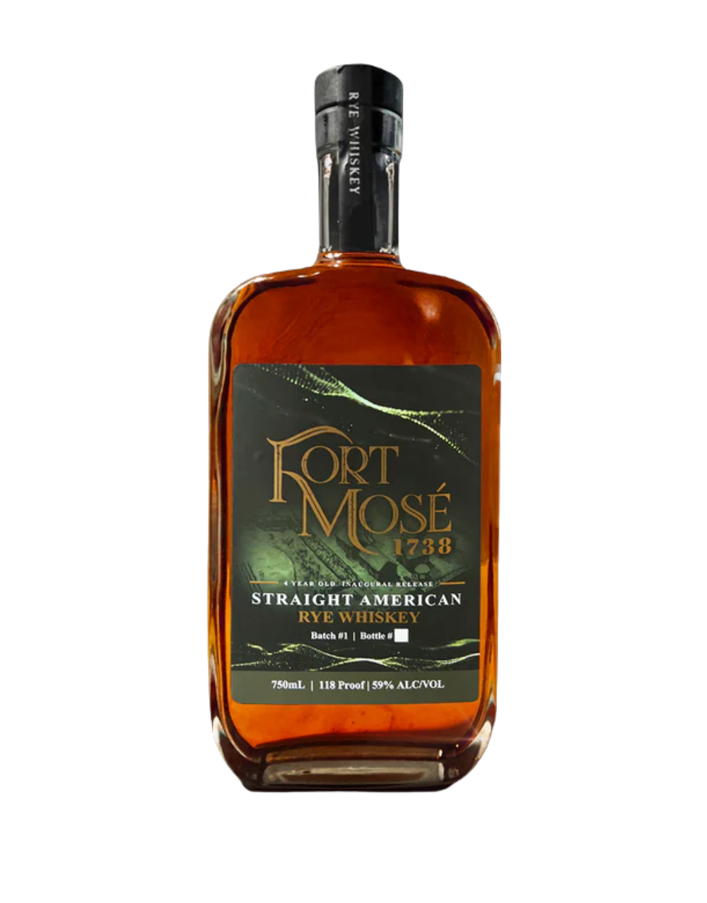 FORT MOSE 1738 RYE WHISKEY 750 ML