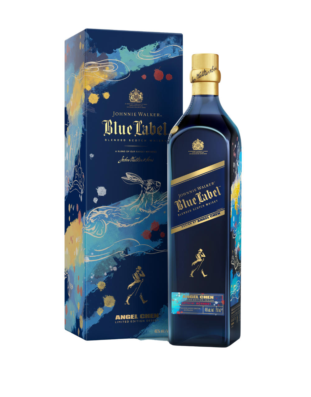 JOHNNIE WALKER BLUE LABEL BLENDED SCOTCH WHISKY, LIMITED EDITION YEAR OF THE RABBIT 750 ML