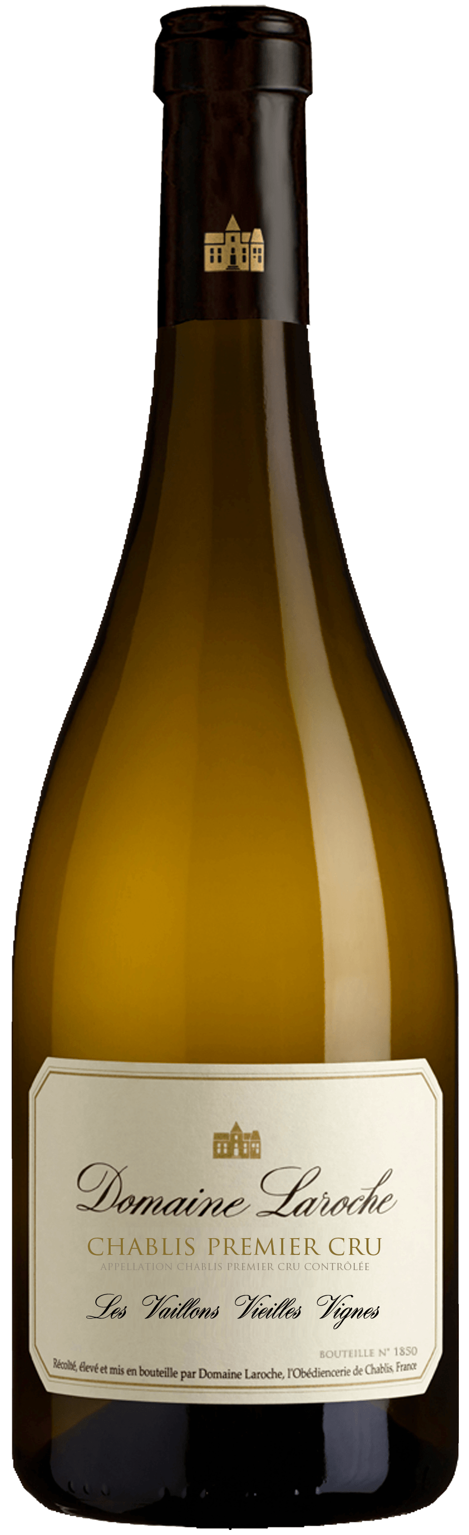 Domaine Laroche Chablis Les Vaillons Premier Cru Vieilles Vignes 2021  Front Bottle Shot