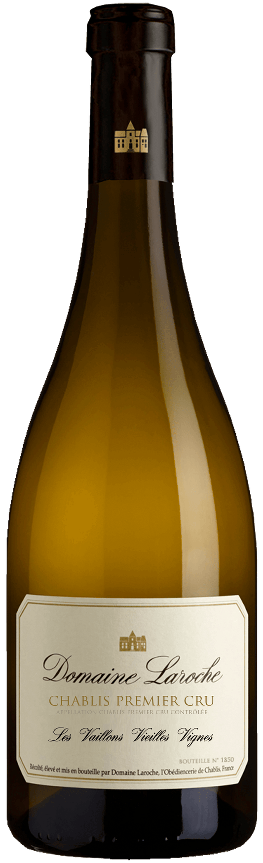 Domaine Laroche Chablis Les Vaillons Premier Cru Vieilles Vignes 2021  Front Bottle Shot