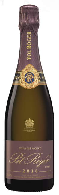 Pol Roger Brut Rose 2018  Front Bottle Shot