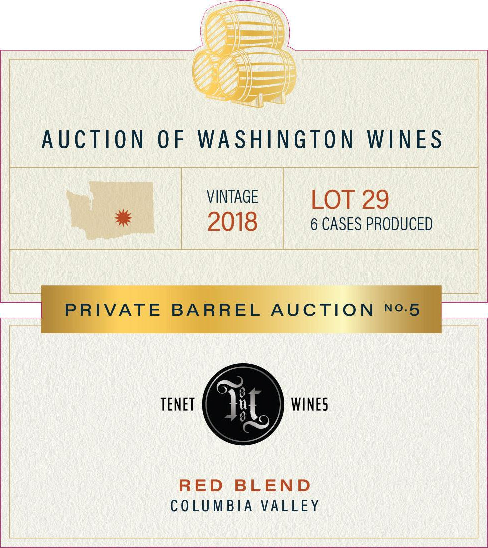 Tenet Red Blend (Washington Barrel Auction) 2018