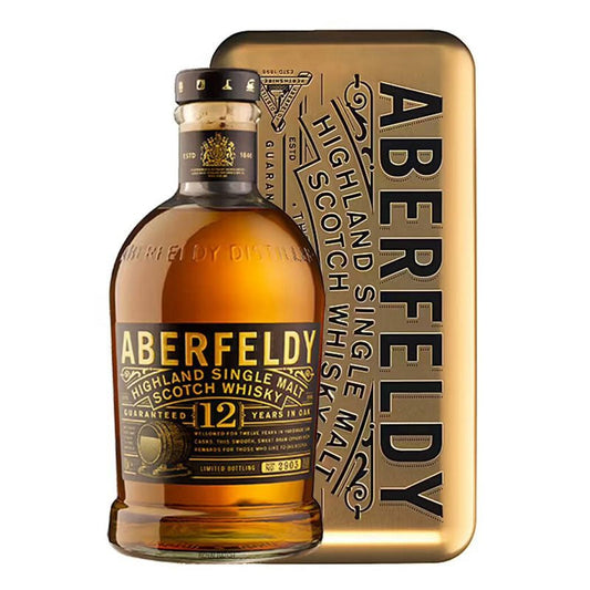 Aberfeldy 12 Year Old Gold Bar Gift Pack Scotch Whiskey 750ml