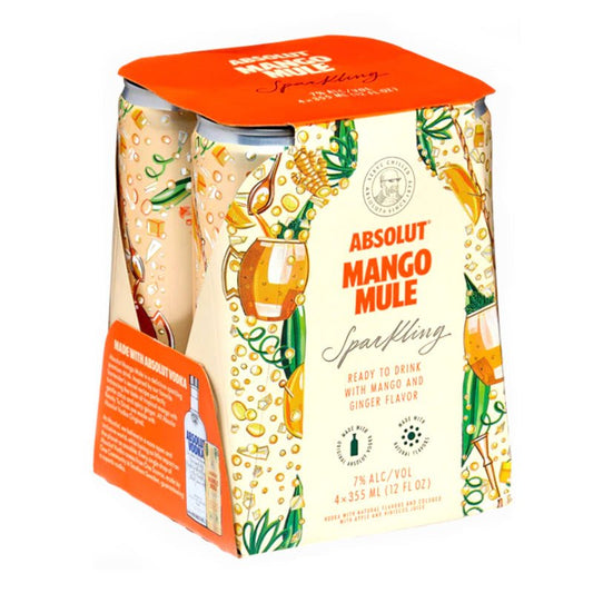 Absolut Mango Mule Sparkling Canned Cocktail 4/355ml