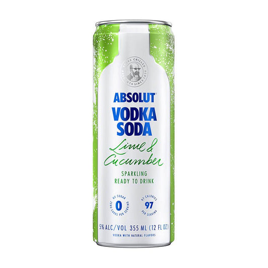 Absolut Soda Lime & Cucumber Vodka 4/355ml
