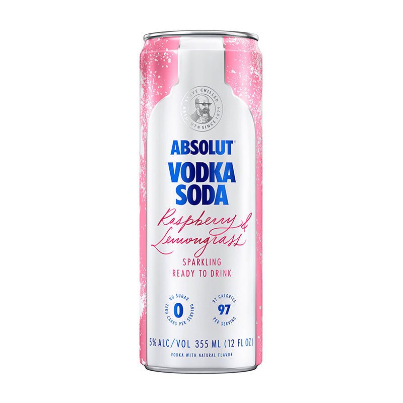 Absolut Soda Raspberry & Lemongrass Vodka 4/355ml